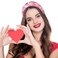 YAHPERN Valentines Day Headband for Women Red Pink Heart Knotted Headband Jeweled Rhinestone Crystal Wide Top Knot Hairband Valentines Day Hair Accessories Holiday Gifts (Pink Heart)