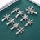 9PCS Snowflake Hair Clips for Women Christmas Hair Accessory Crystal Xmas Hairpins Cute Snowflake Holiday Hair Barrettes Christmas Outfits Party Accessories Jewelry Gifts (Silver)