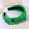 YAHPERN St. Patricks Day Headband for Women Good Luck Shamrock Knotted Headband Green Crystal Wide Top Knot Headband Lucky Irish Holiday St. Patricks Day Hair Accessories Party Gifts (Shamrock 6)