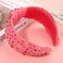 YAHPERN Birthday Headband for Women Beaded Its My Birthday Knotted Headband Embellished Rhinestone Crystal Top Knot Headband Birthday Crown Hair Accessories Party Decorations Gifts (Pink 4)