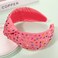 YAHPERN Birthday Headband for Women Beaded Its My Birthday Knotted Headband Embellished Rhinestone Crystal Top Knot Headband Birthday Crown Hair Accessories Party Decorations Gifts (Pink 4)