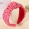 YAHPERN Birthday Headband for Women Beaded Its My Birthday Knotted Headband Embellished Rhinestone Crystal Top Knot Headband Birthday Crown Hair Accessories Party Decorations Gifts (Pink 4)