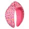 YAHPERN Birthday Headband for Women Beaded Its My Birthday Knotted Headband Embellished Rhinestone Crystal Top Knot Headband Birthday Crown Hair Accessories Party Decorations Gifts (Pink 4)