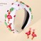 Jeweled Boho Knotted Rhinestone Crystal Wide Top Knot Headband for Women - Tropical Vacation Outfits Hair Accessory (Flamingo 1)