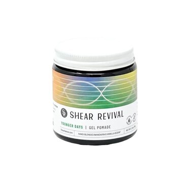 Shear Revival Younger Days Pomade - Mandarin &amp; Vanilla Scent, Medium Hold, Wax Base, All-Day Hair Styling - 3.4 Ounces