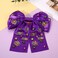 Mardi Gras Hair Bow Clips for Women Mask Fleur De Lis Hair Bows Jeweled Large Purple Hair Ribbon Bows Carnival Mardi Gras Accessories Outfits Parade Party Favors (Pattern C)