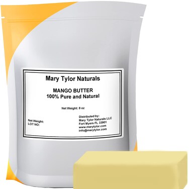 Mary Tylor Naturals Mango Butter 8 oz Cold Pressed, Unrefined,Raw Pure Mango Butter &mdash; Can be used for hair, skin and nails