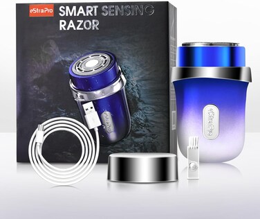 Mini Smart Sensor Electric Shaver IPX7 Watertight,Triple Floating Blade System,Completely Removes Facial Hair, Efficient and Comfortable Shaving Experience, Portable Design(Gradient Blue)