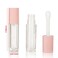 COSIDEA 24 pcs Empty 5ml big brush lip gloss tube Pink round lipgloss tubes container with big doe foot wand cosmetic packing containers