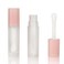 COSIDEA 24 pcs 5ml empty big brush lip gloss tube with stopper (Frosted bottle, Pink cap)