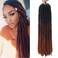 QRH Faux Locs Crochet Hair 6Packs Goddess Gypsy Locs Crochet Hair 20Inch Pre Looped Straight Soft Faux Locs Dreadlock Crochet Braids Hair Extensions (20inch, Straight 1B/350)