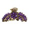 Suoirblss Large Metal Rhinestone Alloy Hair Claw Jaw Clip Retro Flowers Hair Clip Fancy Hair Barrette Clamp for Women Thick Hair (Purple)
