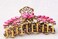 Suoirblss Large Metal Rhinestone Alloy Hair Claw Jaw Clip Retro Flowers Hair Clip Fancy Hair Barrette Clamp for Women and Girls Thick Hair (Brown)