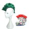 Skinhead Green Wig Punk Helmet Mohawk Wig Costumes Hairpiece