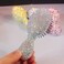 Bling Mini Portable Air Cushion Massage Hair brush Comb for gilrs and children - Cute and Compact Design (Silver)
