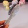 Bling Mini Portable Air Cushion Massage Hair brush Comb for gilrs and children - Cute and Compact Design (Silver)