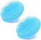 2 Pack Hair Scalp Massager Shampoo Brush Shower Head Scrubber Cleanser Massage Comb for Hair Growth Ease Dandruff Removal and Head Relaxation for Women and Men or Pets (Blue)