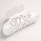 Saliyaa Hair Clip, White Acrylic Mrs Hair Clip with Double-Side Rhinestone Mrs Logo, Wedding Gift for Bride, Bridal Shower, Bachelorette Party Decorations Accessory, Bride Birthday