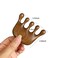 100% Natural Handmade Pure wood Five-tooth meridians comb portable gold wire sandalwood comb wide tooth head scalp meridians scraping massage comb Wooden Comb for Men and Women (Small Octopus)