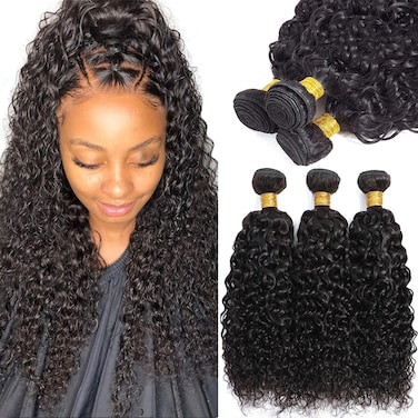 ROYAL IMPRESSION 12A Curly Bundles Human Hair 22" 22" 22" 300g Brazilian Curly Human Hair 3 Bundles 100% Unprocessed Virgin Remy Kinky Curly Human Hair Weave Bundles Natural Color
