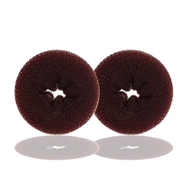 Hair Donut Bun Maker for Kids, 2PCS Ring Style Bun (Small, 2.5 Inch, Brown)