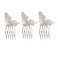 Vintage Butterfly Hair Combs, 3PCS Butterfly Hair Combs, Gold Butterfly Hair Comb, Metal Hair Side Comb Clips Wedding Bridal Headpiece Hair Accessories for Women and Girls(Silver)