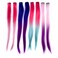 Rainbow Ombre Faux Hair Clip In Extensions Colored Hair Streaks 8 Pack