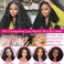 SOSATISFY Deep Wave Lace Front Wigs Human Hair 4x4 HD Transparent Lace Closure Wigs Glueless 180% Density Human Hair Wigs for Black Women Pre Plucked with Baby Hair (20 inch)