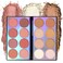 16 Colors Contour Palette，Blush Highlighter Bronzer Powder All in one Makeup Palettes，Blendable Matte Shimmer Illuminator Palette for Sculpting the Face and Create a Glowing Look Makeup