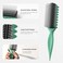 AM8:00 Curl Defining Brush,9Rows Premium Styling Hairbrush for Curly Hair, Enhances Curls Definition &amp; Separation, (Green)