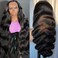 KADOYEE 13x4 Lace Front Wigs Human Hair Pre Plucked 180 Density Body Wave Lace Front Human Wigs for Black Women HD Glueless Wigs Human Hair Pre Plucked Body Wave Wig 28 Inch