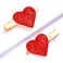 NVENF Valentine&rsquo;s Day Heart Hair Clips for Women Rhinestone Glitter Enamel Heart Hairpins Sweet Lovely Heart Hair Barrettes Styling Hair Accessory Party Gifts (Full Rinestone Heart)