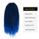Ombre Blue Marley Twist Braiding Hair Afro Marley Braids Synthetic 18inch Long Kinky Curly for Box Braiding Hair Faux Goddess Locs Cuabn Twists Hair Extensions 3Pcs(1B-Blue#)