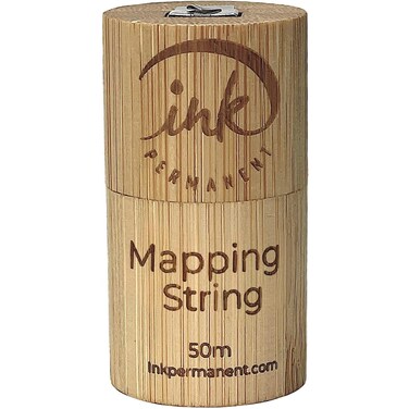 [Large 50 Meters - 165 Feet] Premium White Bamboo Pre-Inked Mapping String Fine Thread Pre-Inked Microblading String for Brow Mapping for Permanent Makeup, Eyebrow Shaping