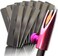Metal Eyebrow Pencil Shaper and Mapping Sharpener, Shaping Tool for Waterproof Peel-Off Brow Pencils with 10 Razors Duckbill Sharpener, Eyebrow Mapping Kit (Pink)
