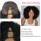 SCENTW V part Curly Wigs for Black Women Afro Curly Twist Out African American Wig Upgrade U Part Wigs Afro Bomb Kinky Curly Synthetic Glueless Full Head Clip in Half Wigs No Leave Out Thin Part Wig