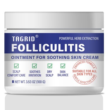 TAGRID Folliculitis Cream, Ingrown Hair, Soothing Scalp, Face &amp; Body Cream - Hydrating &amp; Refreshing - 100g