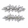2 Pieces Silver Rhinestone Hair Clips Flower Fancy Hair Clips Sparkly Hair Barrettes Crystal Pearl Hairpins Bling Wedding Accessories for Women Bridal