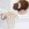 2 PCS Rhinestone Peacock Hair Combs Pearl Crystal Bridal Wedding Hair Side Combs Hair Accessories for Women