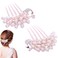 2 PCS Rhinestone Peacock Hair Combs Pearl Crystal Bridal Wedding Hair Side Combs Hair Accessories for Women