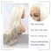 Kalisa Platinum Blonde Wavy Wig for Women Long Body Wavy 60# Platinum White Lace Front Wig Synthetic Platinum Glueless Wig Heat Resistance Fiber Daily Wear Costume Wigs