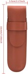 2 Pack Straight Razor Case Pouch Sleeve Flap Cover Sheath Protective Holster PU Leather Carrying Holder Protector For Straight Edge Razors Blade Safety Travel Barber Close Shaving Manual Shaver