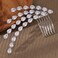 Crystal Bride Wedding Hair Comb Leaf Bridal Headpieces Tear-drop Rhinestone Hair Pieces Cubic Zircon Bridesmaid Side Comb Silver Hair Wedding Accessories for Women and Girls