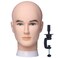 Male Bald Mannequin Head Wig Head Training Head Professional Cosmetology for Wig Making and Display Hat Helmet Glasses or Masks Display Head Model with Free Clamp Stand (Fair Skin)