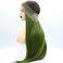 26" Long Straight Olive Green Synthetic Lace Front Wigs for Women Heat Resistant Synthetic Hair Lush Green Wigs Women Replacement Daily Party Use Drag Queen Wig