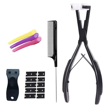 Tape in Hair Extensions Pliers Hair Sealing Pliers Flat Surface Professional Hair Extension Tool Kit for Hair Extensions Tape Tabs