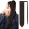SOFEIYAN Long Straight Ponytail Extension 26 inch Wrap Around Ponytail Synthetic Hair Extensions Clip in Ponytail Hairpiece for Women, Medium Brown