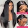 Lace Front Wigs Straight 13x4 HD Transparent Lace Frontal Wigs Pre Plucked 180% Density Brazilian Virgin Human Hair Wigs for Black Women 24inch Cheap Human Hair Wigs 24inch