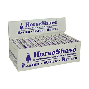 Purple, Plastic, Modern Disposable Grooming Razor. 6-Pack for Horse Owners &amp; Groomers