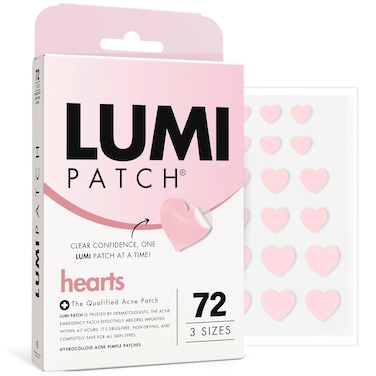 for Acne - 72 Hydrocolloid Heart-Shaped Pimple Patches   Dermatologist Approved, for Teens